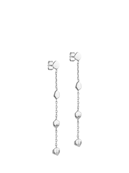 ENAMEL Copenhagen Talia Drop Chain Earrings, Sterling Silver, Sterling Silver