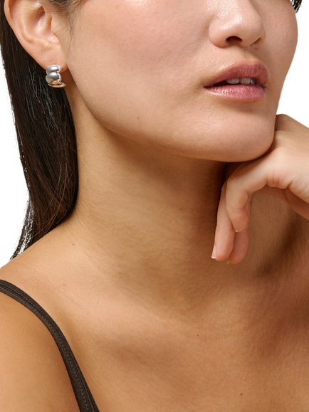 ENAMEL Copenhagen Melia Chunky Sculpted Earrings, Sterling Siver - view 2, Sterling Silver