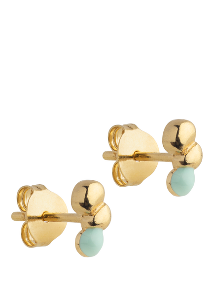 ENAMEL Copenhagen Nara Earrings, Yellow Gold Mint, Yellow Gold Mint