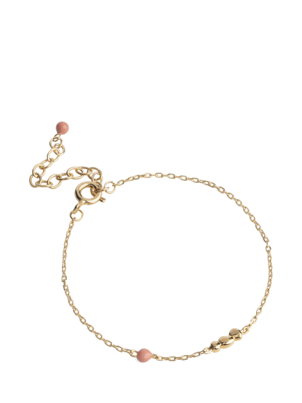 ENAMEL Copenhagen Nara Chain Bracelet, Yellow Gold Coral, Yellow Gold Coral