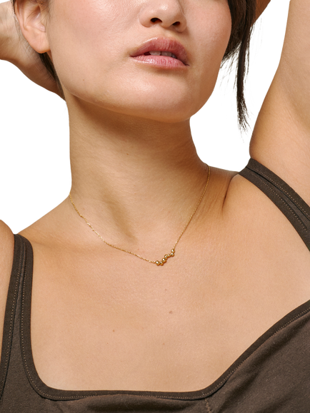 ENAMEL Copenhagen Nara Pendant Necklace, Yellow Gold - view 2, Yellow Gold