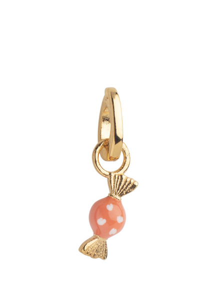 ENAMEL Copenhagen Cute Candy Charm, Yellow Gold Coral, Yellow Gold Coral