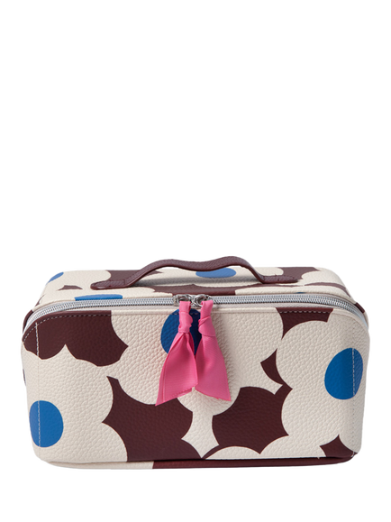 Caroline Gardner Flower Wash Bag, Wine, Wine