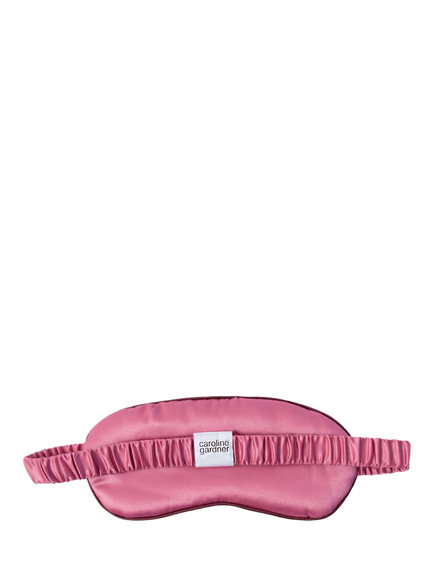 Caroline Gardner Floral Satin Eye Mask, Wine/Blue - view 2, Wine/Blue