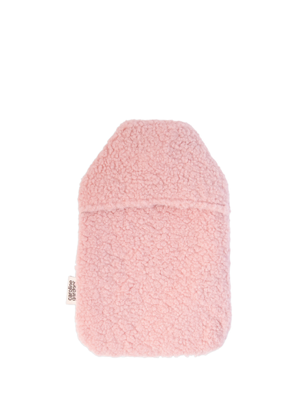 Caroline Gardner Heart Fleece Hot Water Bottle, Green/Pink - view 2, Green/Cream