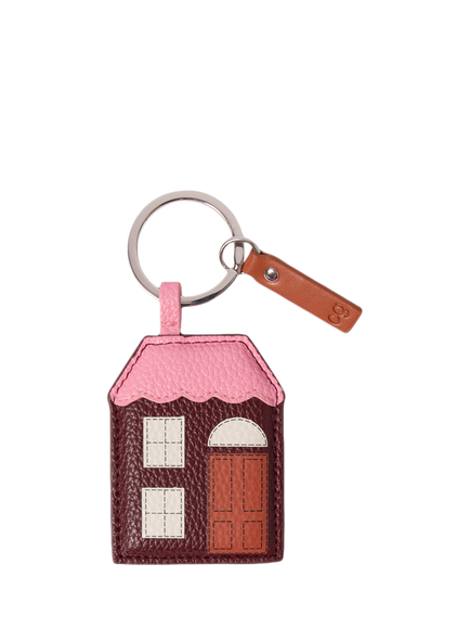 Caroline Gardner House Keyring, Wine/Pink, Wine/Pink