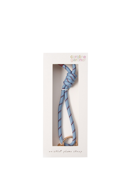 Caroline Gardner Short Phone Strap, Blue/Wine - view 2, Blue/Wine
