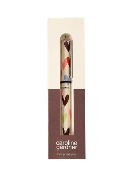 Caroline Gardner Small Hearts Boxed Pen, Multi, Multi