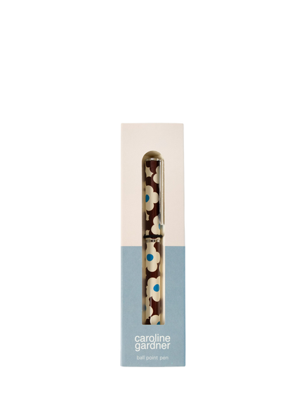 Caroline Gardner Flower Boxed Pen, Wine - view 2, Wine