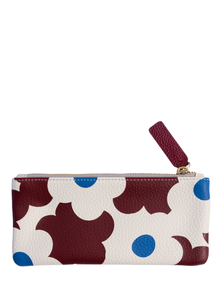 Caroline Gardner Flower Pencil Case, Wine - view 2, Wine