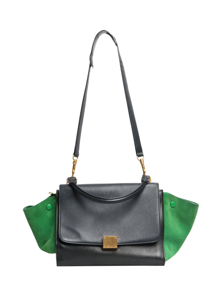 Pre-loved CELINE Tapeze Suede And Leather 2-Way Bag, Multi - view 2, Multi