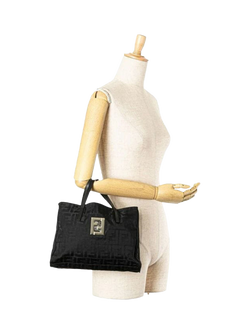 Pre-loved Fendi Zucca Nylon Tote Bag, Black - view 2, Black