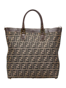 Pre-loved Fendi FF Zucca Tote Bag, Brown, Brown