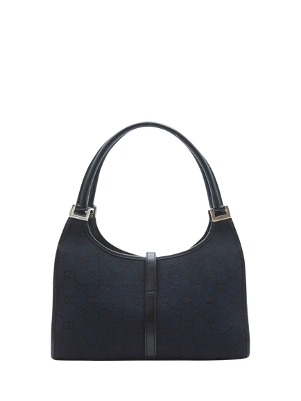 Pre-loved GUCCI Jackie Canvas and Leather Bag, Black - view 2, Black