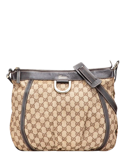 Pre-loved GUCCI Abbey GG Canvas Shoulder Bag, Brown, Brown