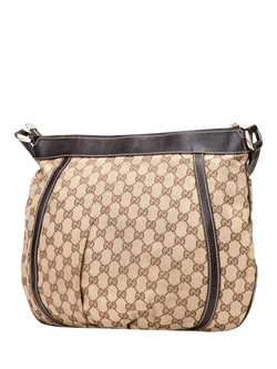 Pre-loved GUCCI Abbey GG Canvas Shoulder Bag, Brown - view 2, Brown