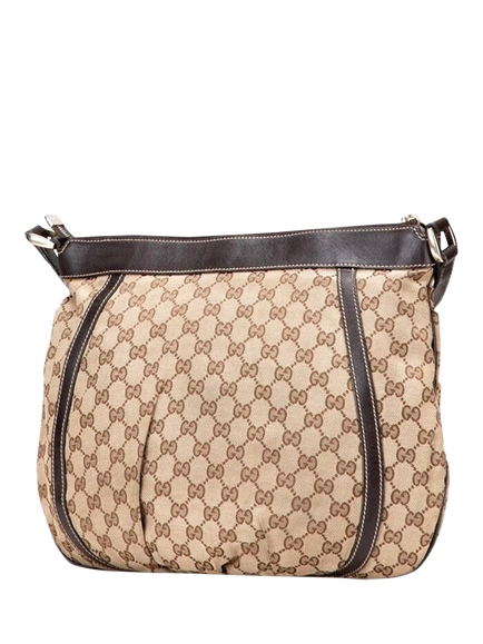 Pre-loved GUCCI Abbey GG Canvas Shoulder Bag, Brown - view 2, Brown