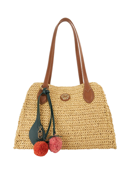 Dune London Devotedly Relaxed Raffia Tote Bag, Natural, Natural