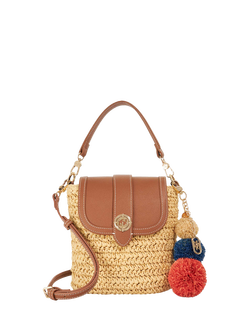 Dune London Dimple Raffia Crossbody Bag, Natural, Natural