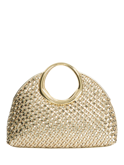 Dune London Earning Woven Metallic Grab Bag - view 2, Gold