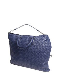 Pre-loved Bottega Veneta Interacciato Convertible Bag, Blue - view 2, Blue