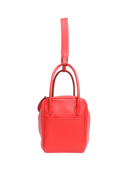 Pre-loved Hermès Coral Lindy 26 Leather Bag, Red - view 2, Red