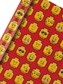 Hallmark LEGO Heads Wrapping Paper, 2m, Multi, Multi