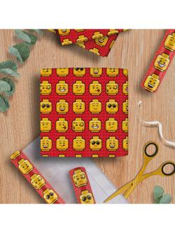 Hallmark LEGO Heads Wrapping Paper, 2m, Multi - view 2, Multi