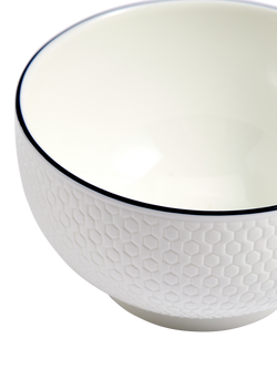 Wedgwood Gio Blue Line Bone China Rice Bowl, 11cm, White - view 2, White
