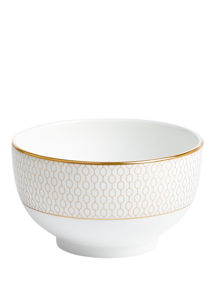 Wedgwood Gio Gold Bone China Cereal Bowl, 10.5cm, White, White