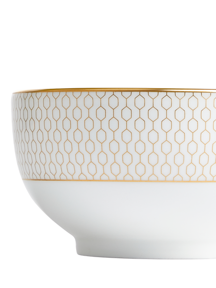 Wedgwood Gio Gold Bone China Cereal Bowl, 10.5cm, White - view 2, White