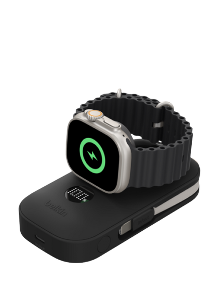 Belkin BoostCharge Pro 10K USB-C Power Bank with Apple Watch Charger, Black - view 2, Black