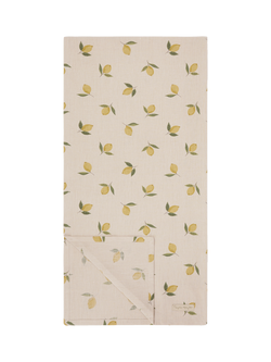 Sophie Allport Lemons Linen Rich Table Runner, 200cm, Yellow, Yellow