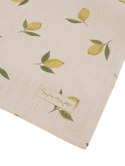 Sophie Allport Lemons Linen Rich Table Runner, 200cm, Yellow - view 2, Yellow