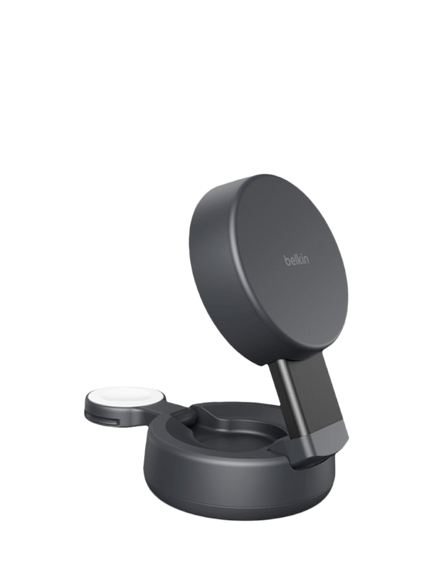Belkin UltraCharge 2-in-1 Wireless Charger with Qi2, 25W, Charcoal - view 2, Charcoal