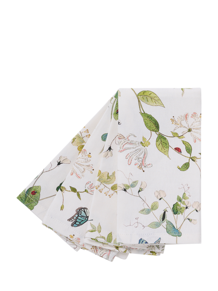 Sophie Allport Wild Floral Cotton Napkins, Set of 4, Multi, Multi