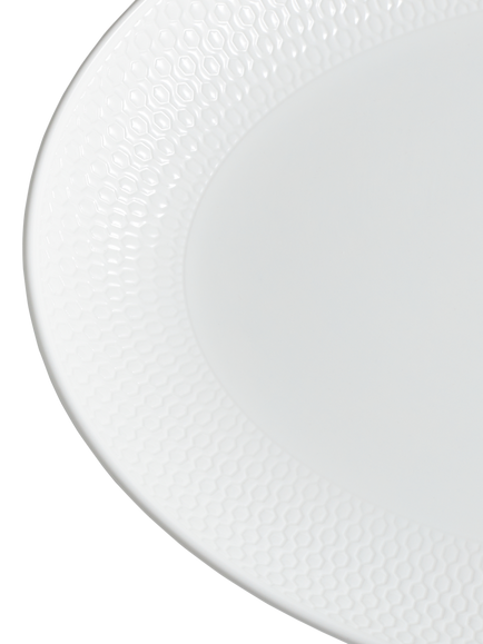 Wedgwood Gio Bone China Oval Serving Platter, 30cm, White - view 2, White