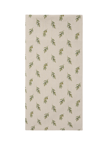 Sophie Allport Olive Linen Rich Tablecloth, 280 x 168cm, Green, Green Olive