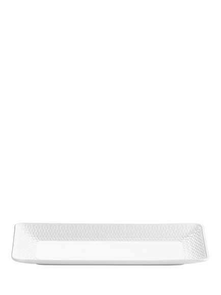 Wedgwood Gio Bone China Rectangular Tray, 21cm, White, White