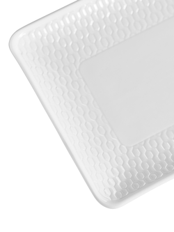 Wedgwood Gio Bone China Rectangular Tray, 21cm, White - view 2, White