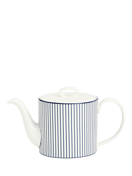 Wedgwood Gio Blue Line Bone China Small Teapot, 400ml, White, White