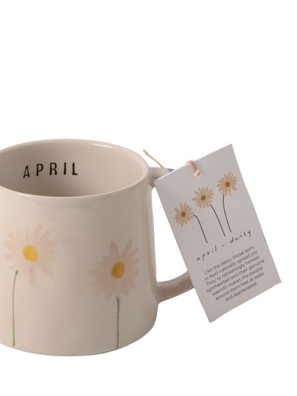 Caroline Gardner Floral Birth Month Ceramic Mug, 350ml - view 2, Multi