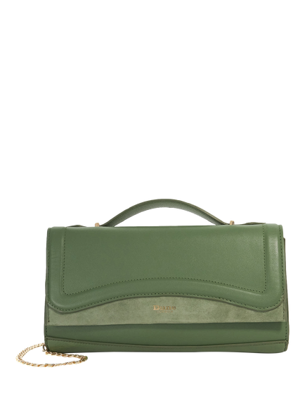 Dune London Edited Leather Grab Bag, Green, Green