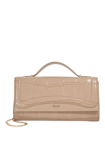 Dune London Edited Croc-Effect Grab Bag, Grey, Grey