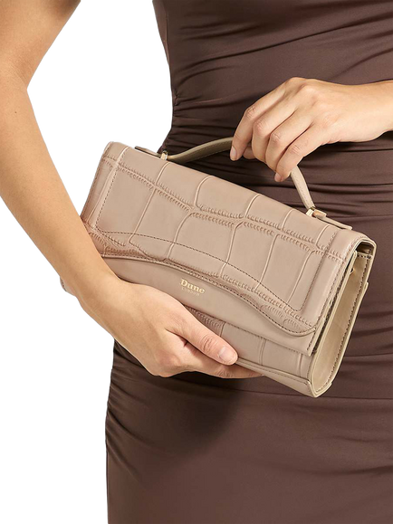 Dune London Edited Croc-Effect Grab Bag, Grey - view 2, Grey
