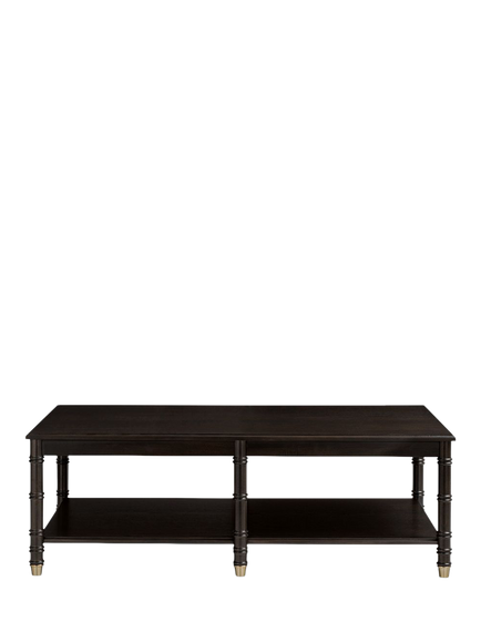 Pottery Barn Monroe Coffee Table, Warm Black, Black