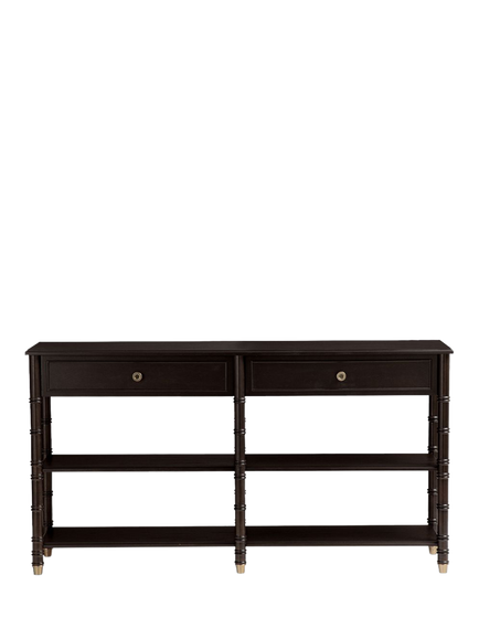 Pottery Barn Monroe Console Table, Warm Black, Black