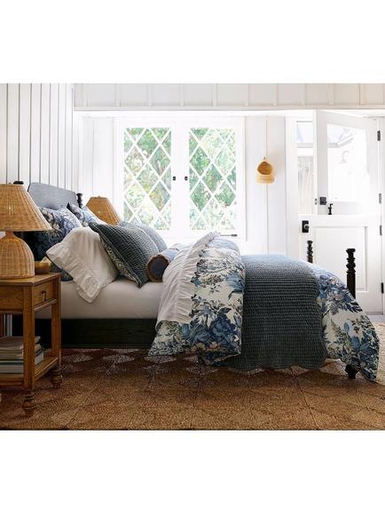Pottery Barn Linden Bedding, Blue - view 2, Blue Multi