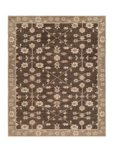 Pottery Barn Lainey Pure Wool Hand Knotted Rug, Mocha, Mocha