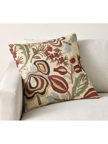 Pottery Barn Celine Embroidered Cushion Cover, Multi, Neutral Multi